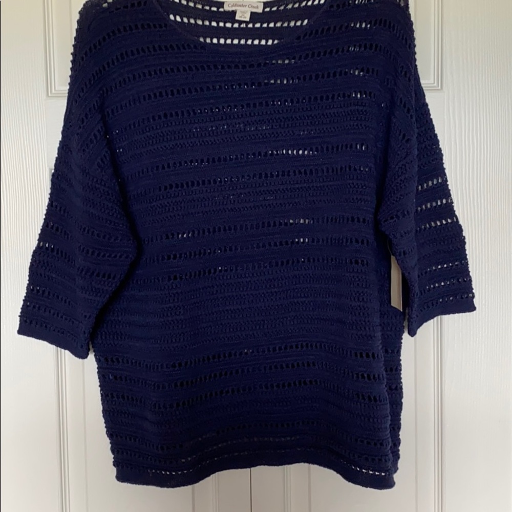 Coldwater Creek Open Weave Sweater